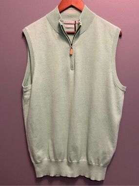 Peter Millar quarter-zip Cotten and cashmere sweater vest